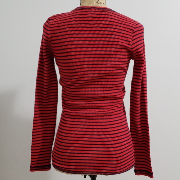 SOLD{J.Crew} Black Label Striped Knit Thermal - Picture 3 of 4